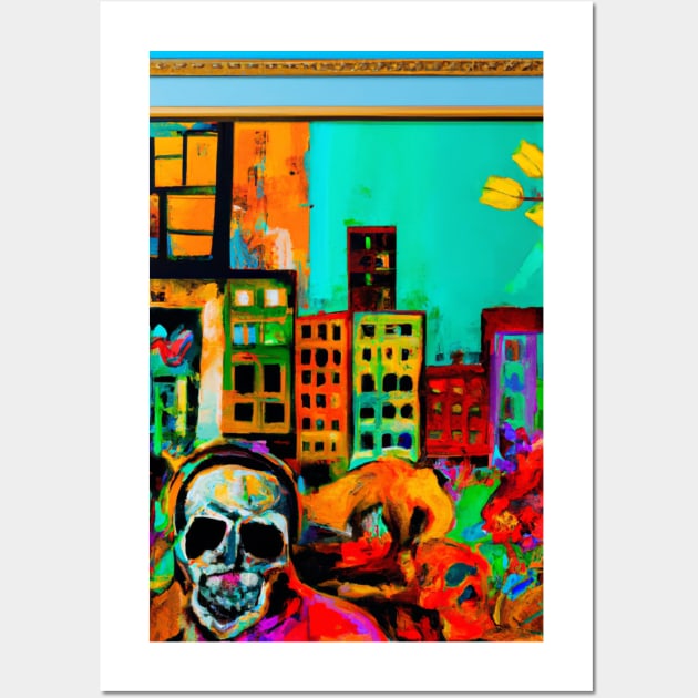 DAY OF THE DEAD SKULL7 Wall Art by Art Unplugged